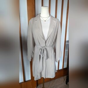 Torrid Taupe Sheer Trench Coat